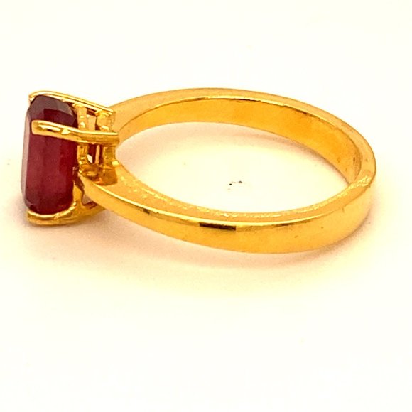 Winza Ruby 2.01ct Solid 22K Yellow Gold Ring - Picture 7 of 8